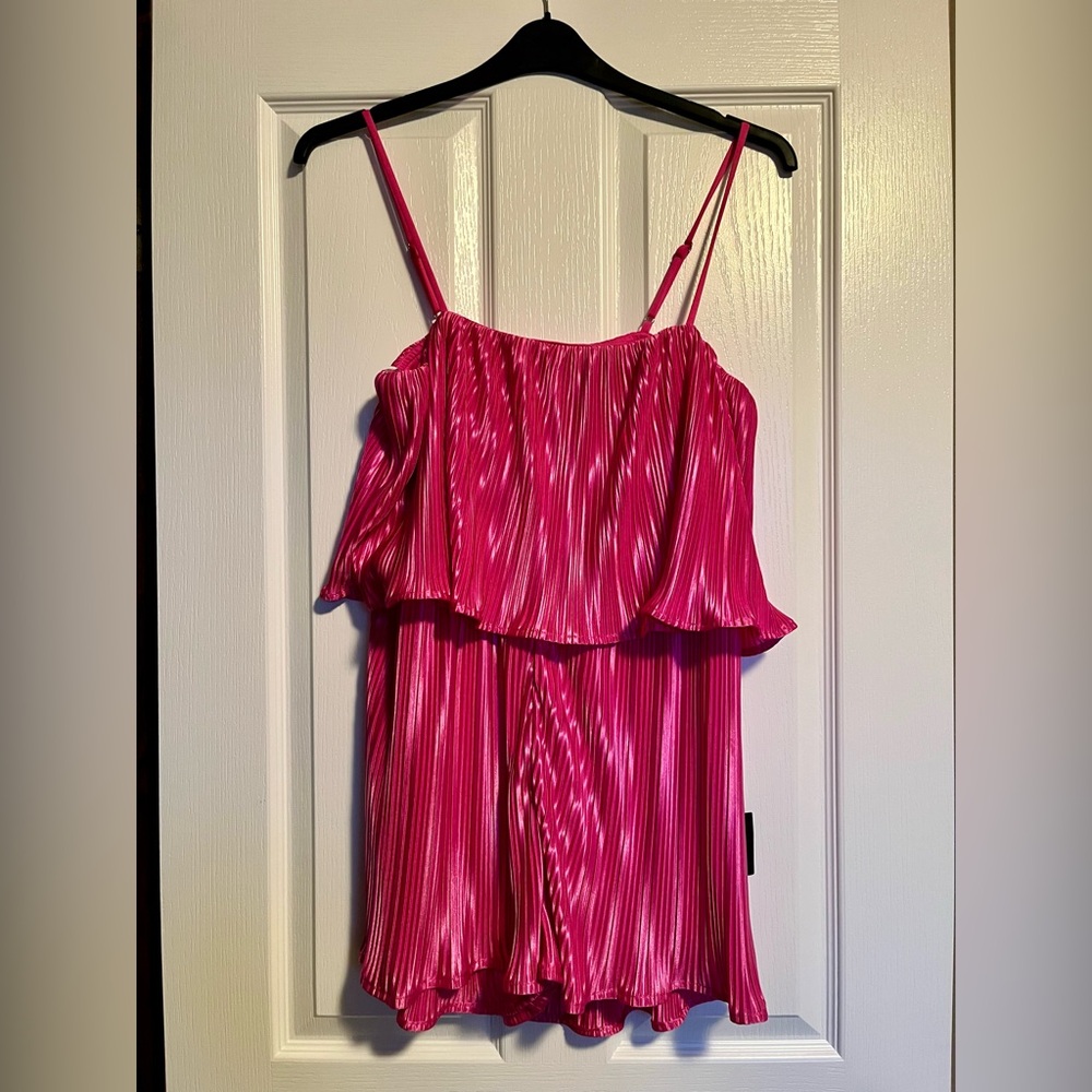 Lulus Satin Plisse Romper